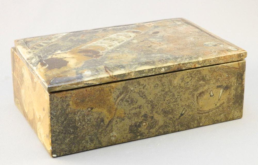 Fossil Specimen Box, 2 7/8" x 8" x 5 3/8", Finish Noted. (1 of 3)