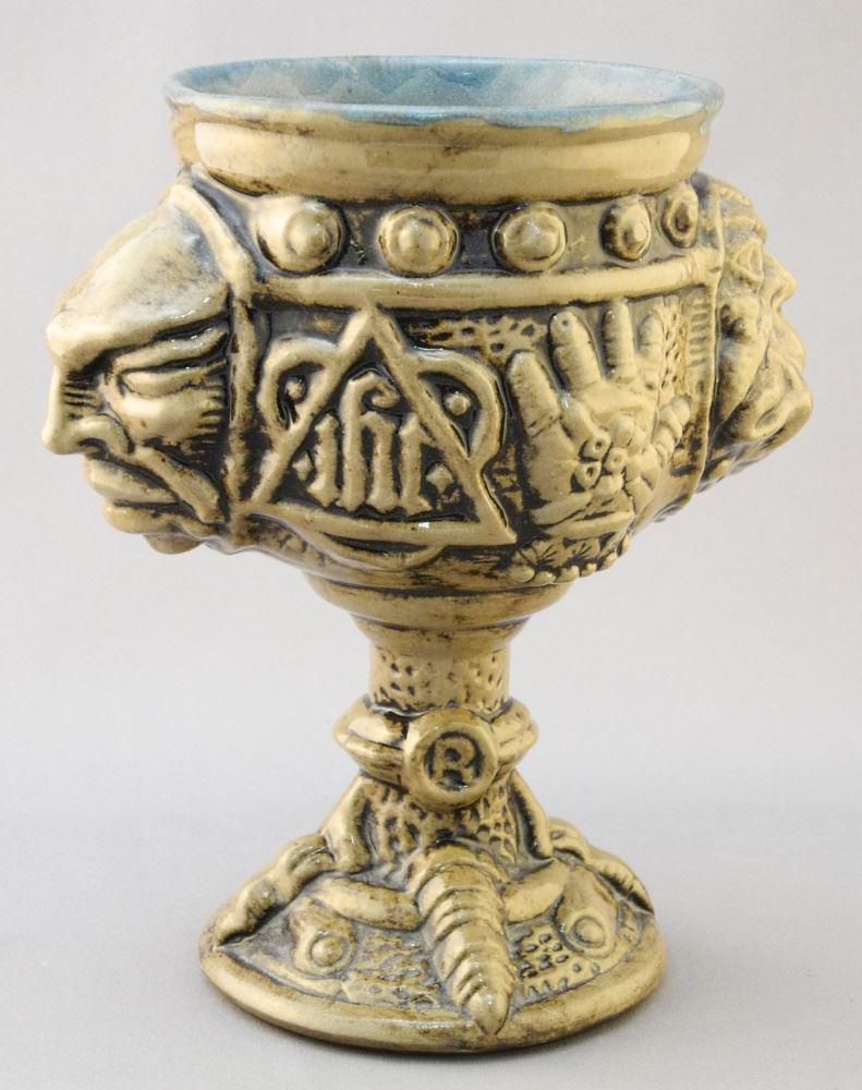 "Magical Chalice" Signed Rumph 1971, 7 3/8" High.: "Magical Chalice" Signed Rumph 1971, 7 3/8" High.
