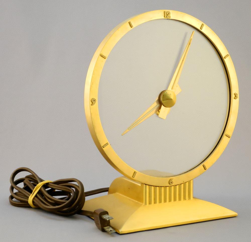 Jefferson Golden Hour Electric Clock, 8 7/8" High, As Found. (1 of 2)