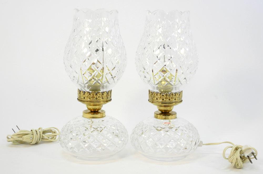 Pair of Waterford Crystal Table Lamps, 13 1/8" High. (1 of 2)