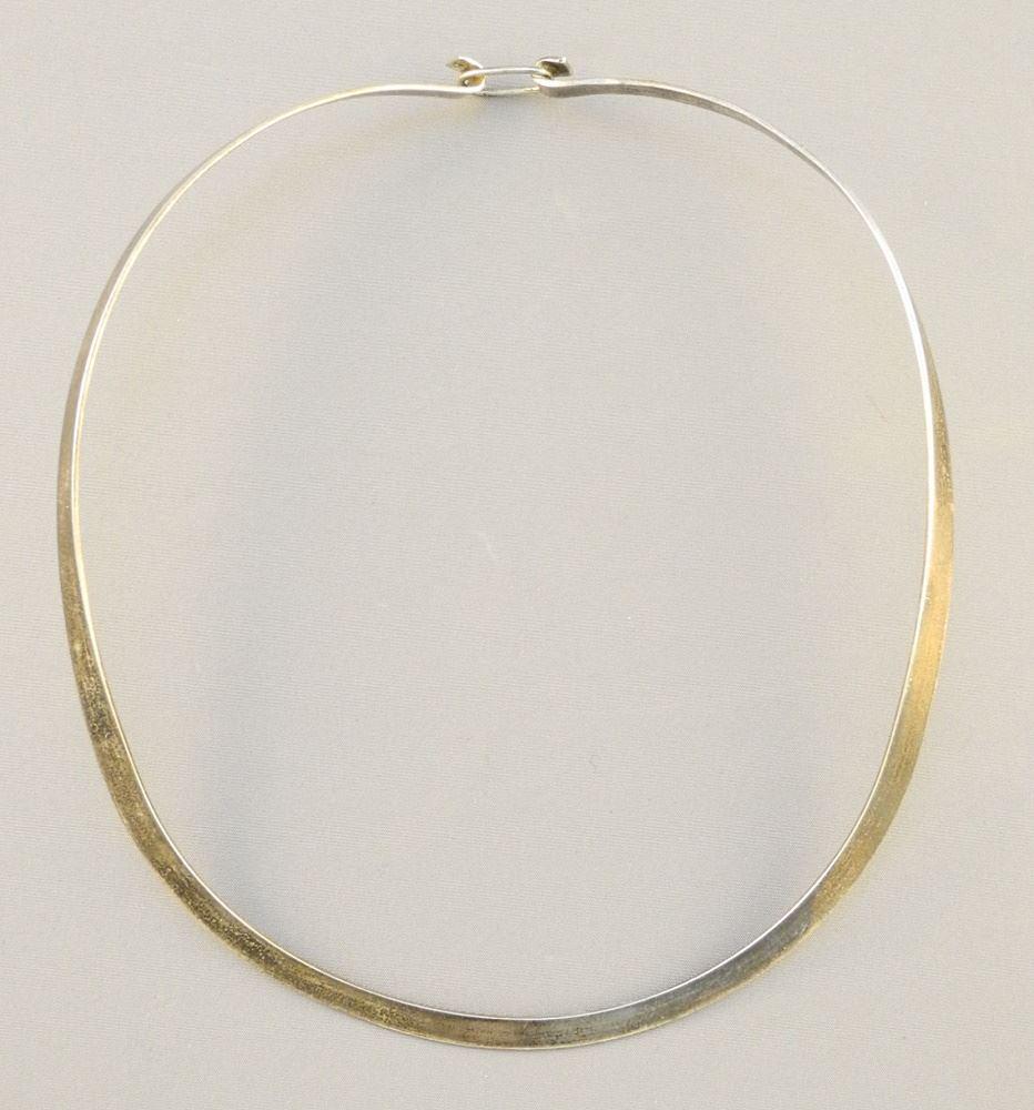Sterling Silver Torque Necklace, Marked 925, 28 Grams. (1 of 4)