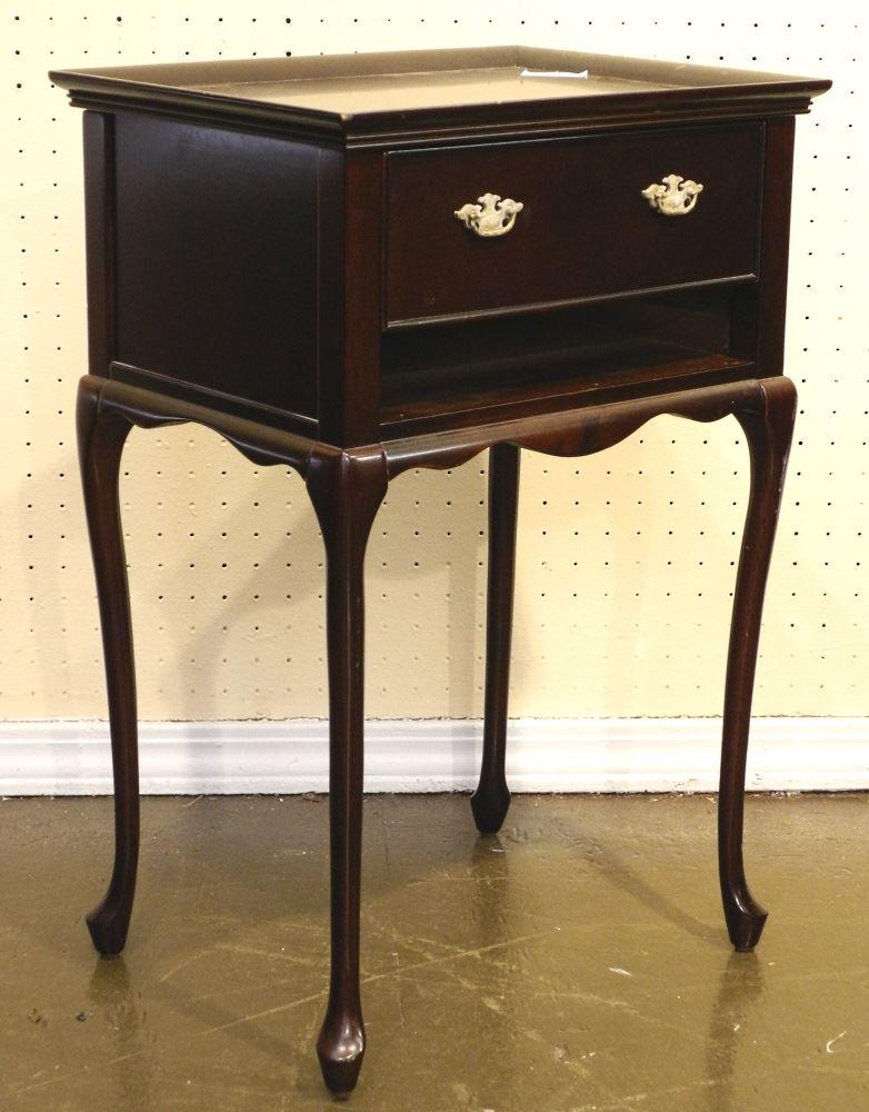 Small Cherry Finish 2 Drawer End Table. (1 of 1)