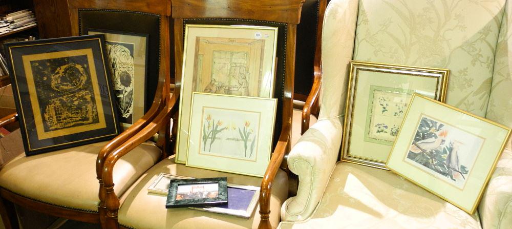 Lot of 6 Framed Pictures & Several Frames. (1 of 1)