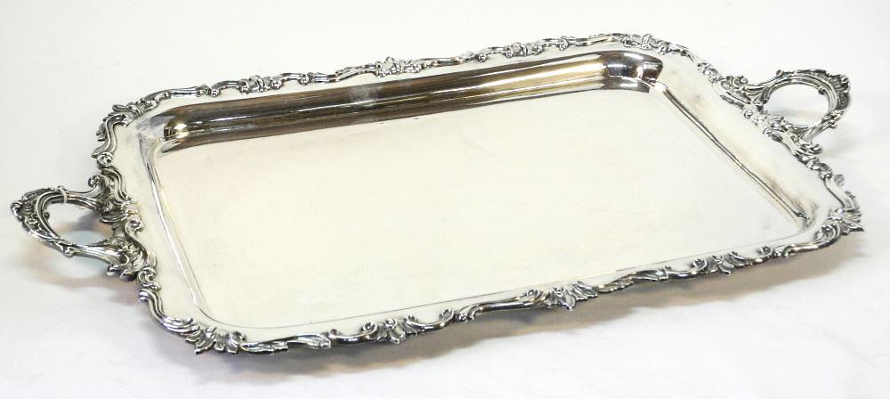 William Hutton & Sons Silver Plated Tray, 31 1/8" Wide. (1 of 4)