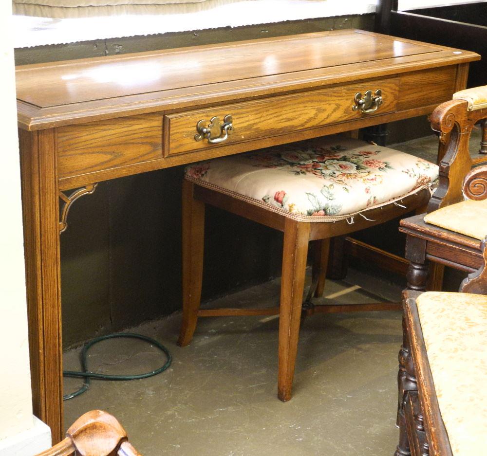 Oak Sofa Table Fitted with Drawer, 48" wide. (1 of 1)
