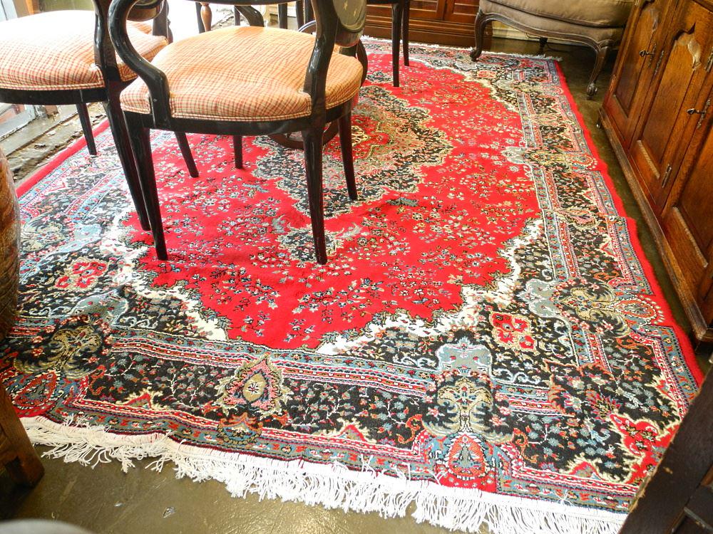 Tabriz Style Carpet, approximately 9'8" x 7'2". (1 of 2)
