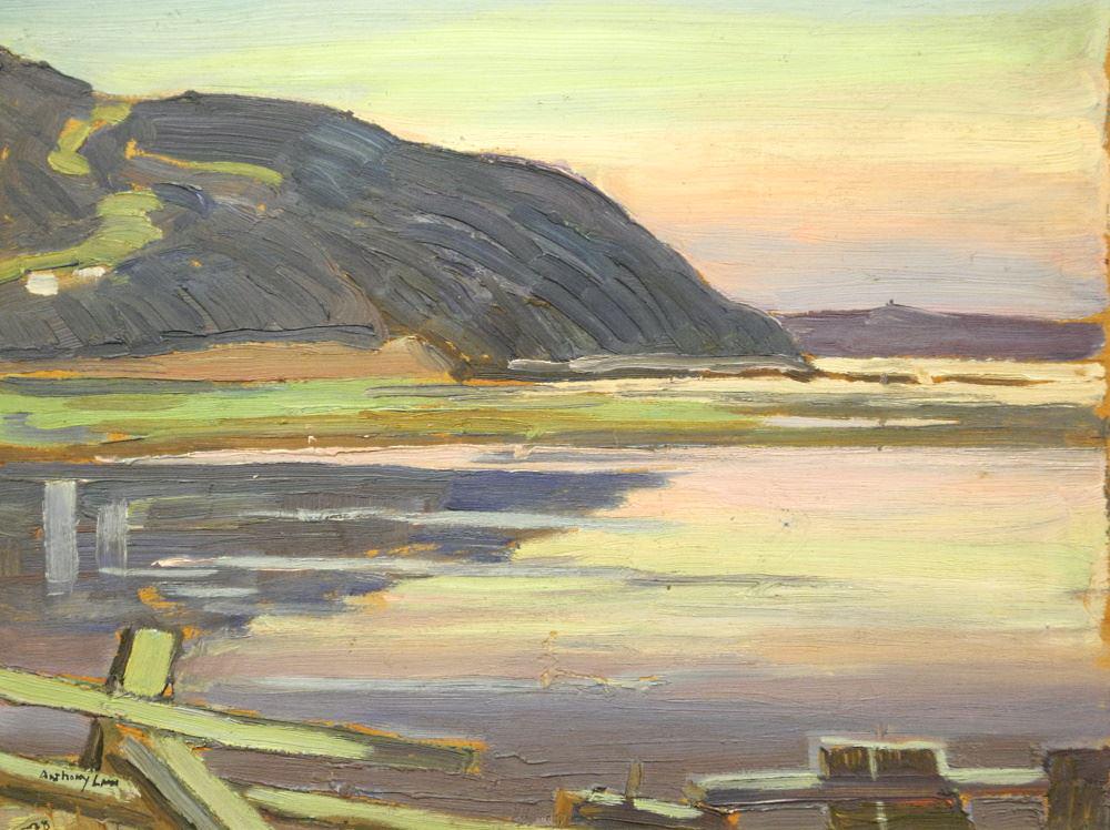 Oil on Panel Signed (Charles) Anthony Law, 11 1/8" x 14", "Solitude, Baie...". (1 of 5)