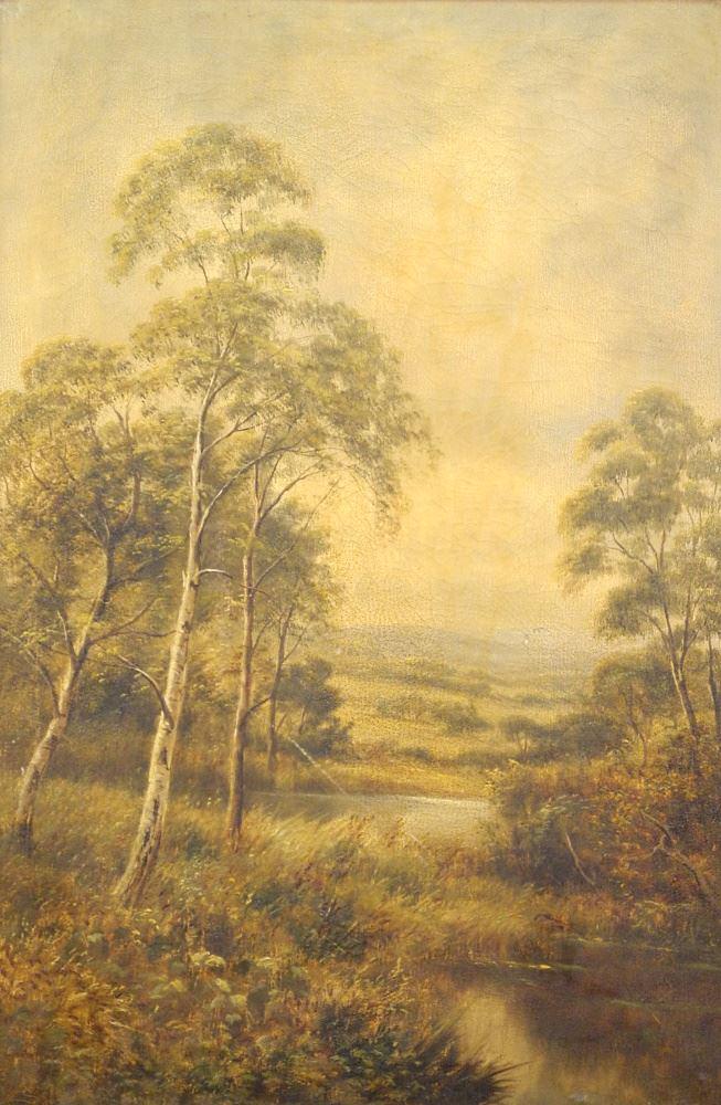 Oil on Canvas Signed S.Y.(Sidney Yates) Johnson, 24" x 16", "Near Great Marlow". (1 of 7)