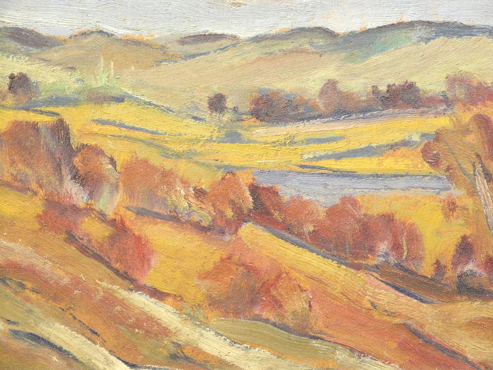 Oil on Masonite Signed W.L. Stevenson Verso, 9 3/4" x 12 1/2", "Chinook Arch". (1 of 3)