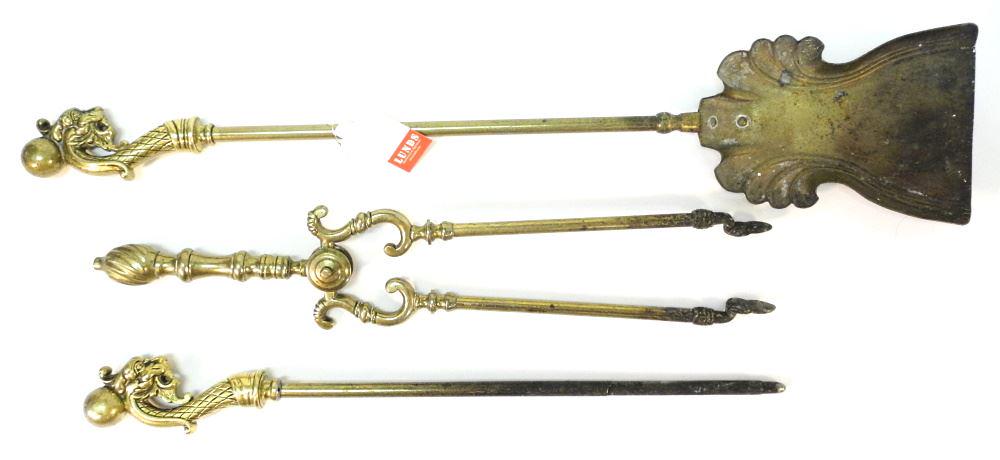 Set of Antique Fire Tools (3 Piece), 30" Length. (1 of 1)