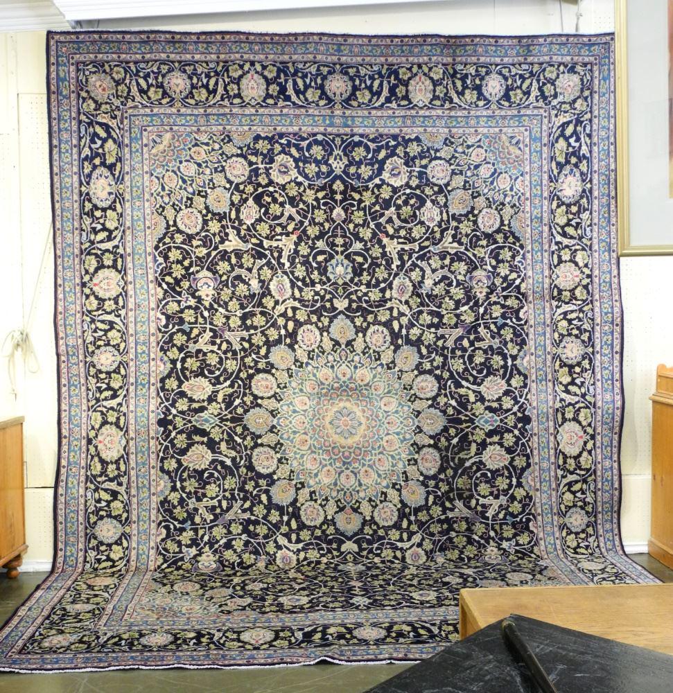 Kashmir Carpet, Approximately 12'10" x 9'6". (1 of 5)