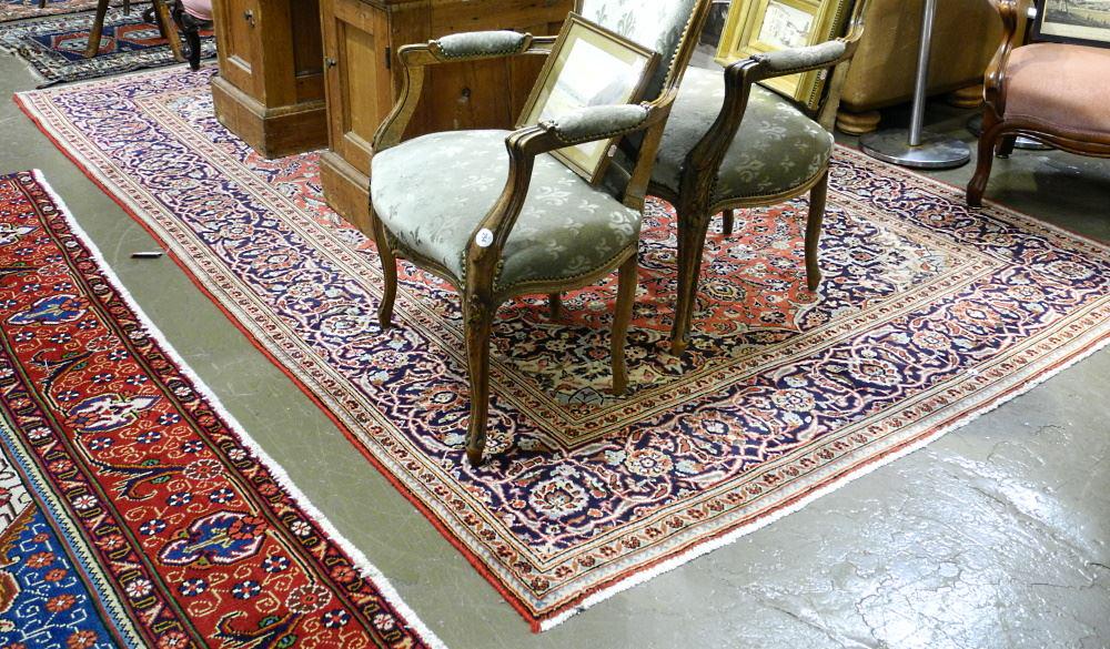 Kashan Carpet, Approximately 10'2" x 6'5". (1 of 3)