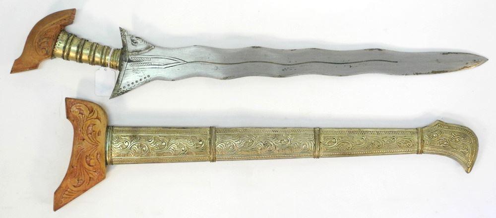 Indonesian Kris Knife, 28 1/2" Length. (1 of 2)