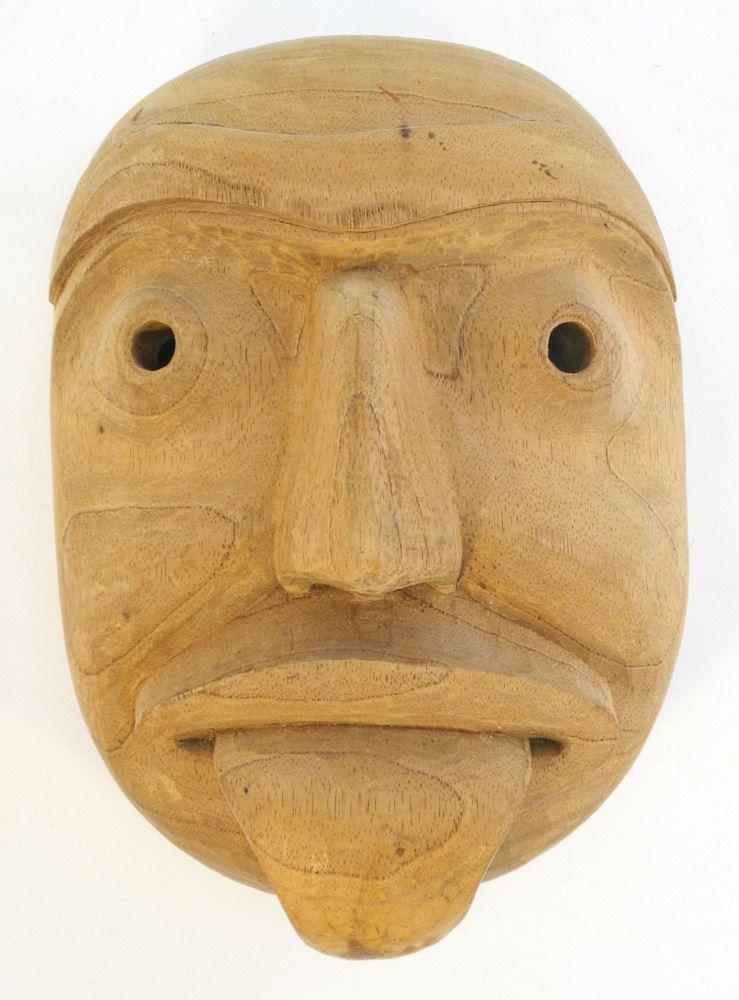 Northwest Coast-Style Mask, 10 5/8" High. (1 of 2)
