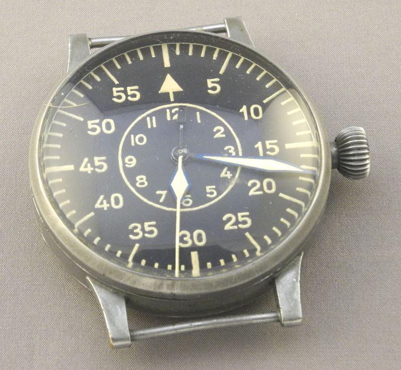 German Laco Pilot Observation Watch, Circa 1943, 2 1/2" x 2 1/2" x 3/4". (1 of 8)
