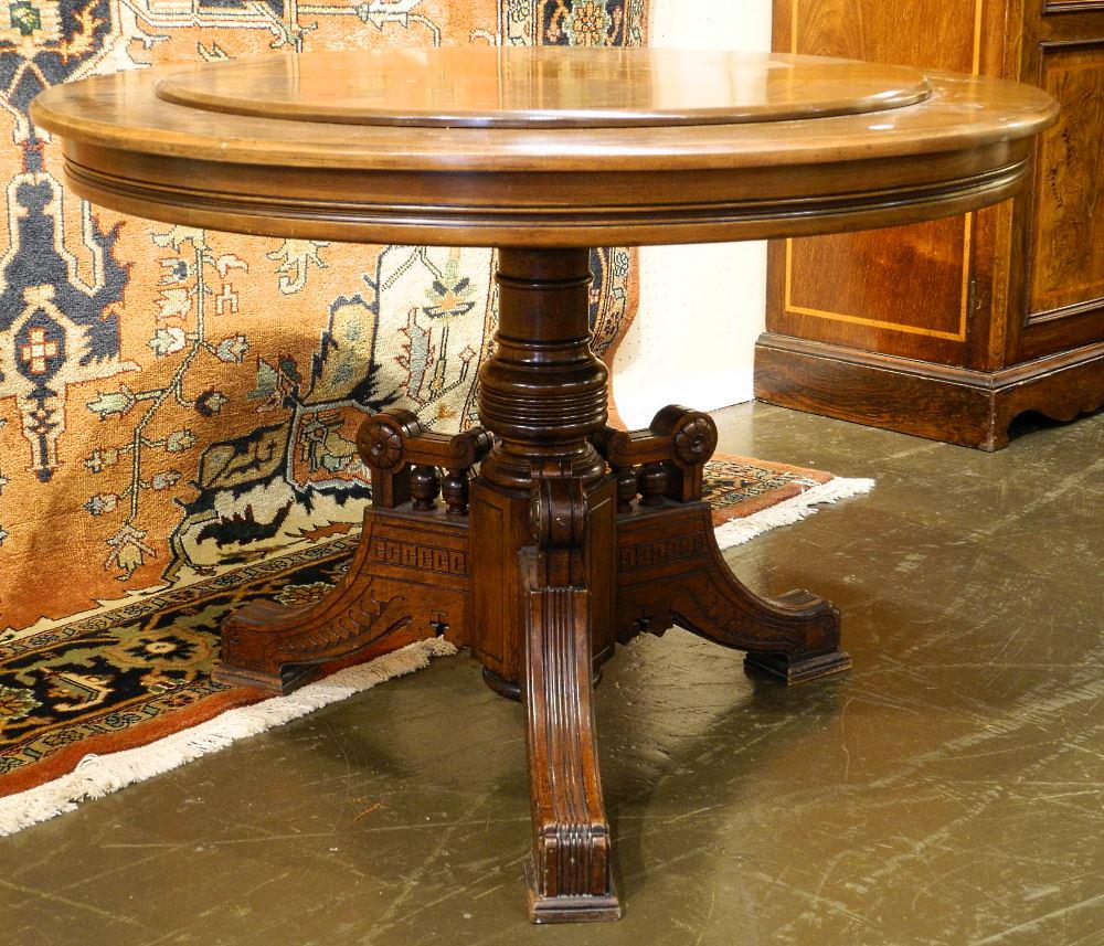 Coffee Roaster's Tasting Table signed Jabez Burns & Sons New York, 30" 42" diameter. (1 of 11)