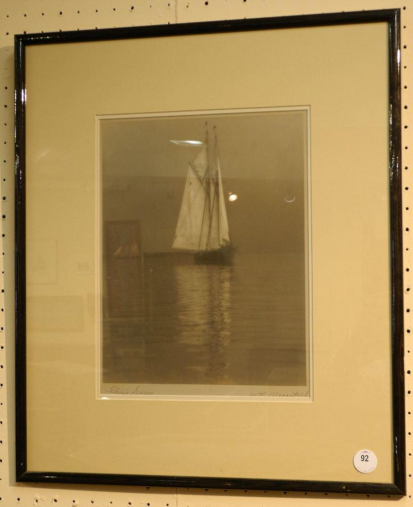 Vintage Photograph Signed W. (Wallace) R. MacAskill, 14 1/8" x 10 1/4", "Grey Dawn". (1 of 4)