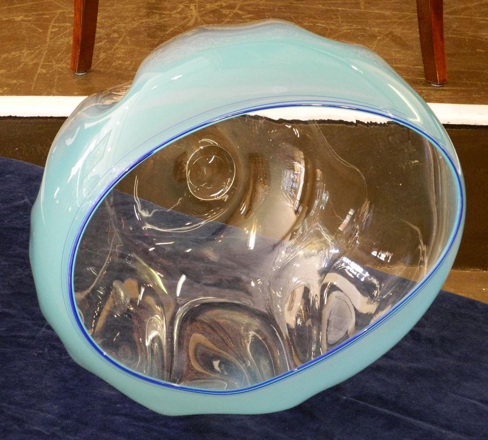 Glass "Paris Basket" Signed (Dale) Chihuly '75, 19 1/2" x 18" x 16". See C.R. (1 of 9)