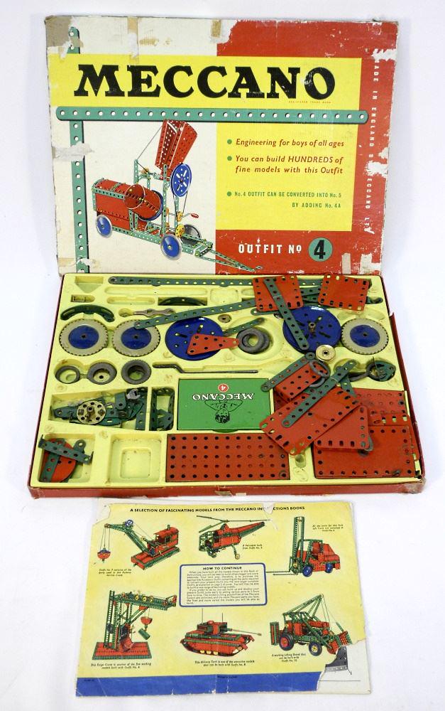 Meccano Outfit No.4, Original Box, Condition Noted. (1 of 2)
