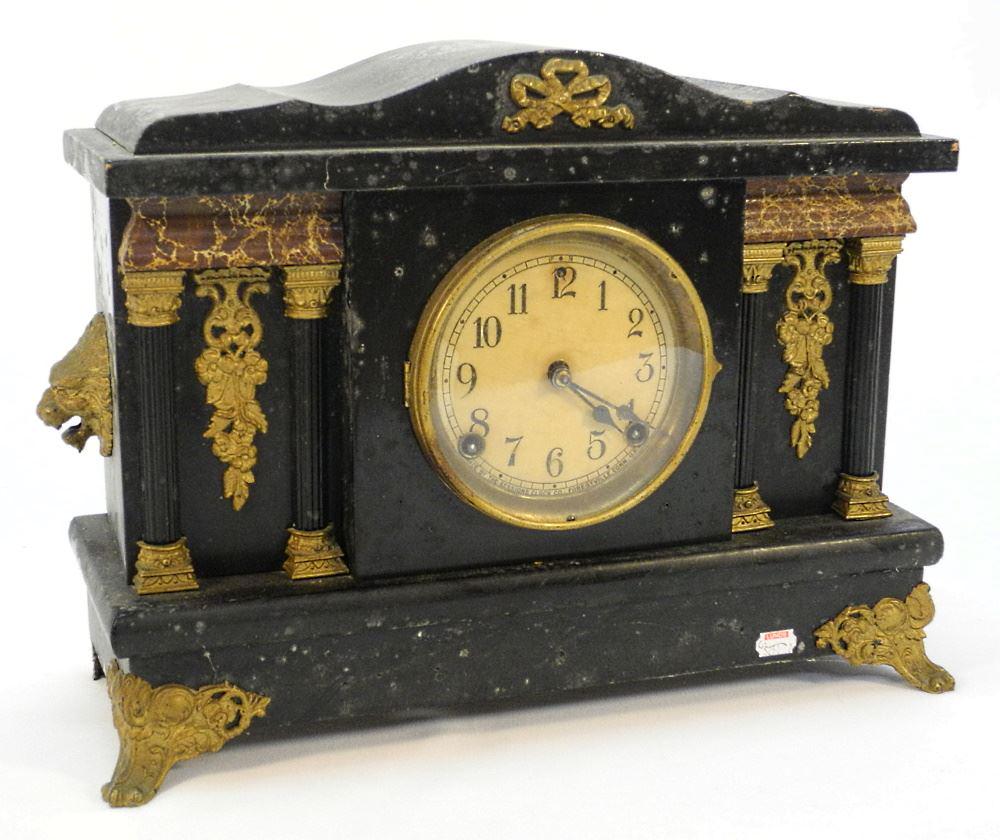 Sessions Clock Co. Mantle Clock, Condition Noted, 16 1/2" Wide. (1 of 2)