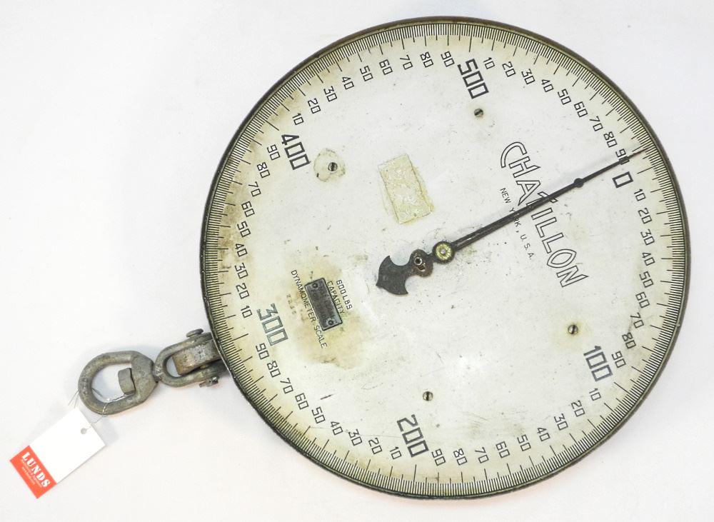 Vintage Chatillon New York USA 600lbs Capacity Scale, 15" Diameter. (1 of 2)