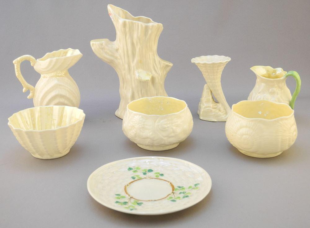 Group of 8 Belleek Porcelain. (1 of 2)