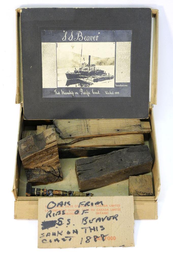 Collection of S.S. Beaver Shipwreck Salvage with Interpretive Photographic Print. (1 of 1)
