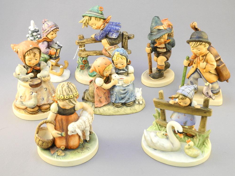 Collection of 8 Various Hummel Figurines. (1 of 5)