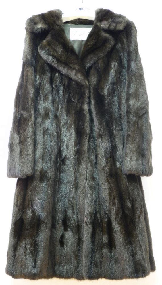 Brown Mink Full Length Coat, size 10. (1 of 5)