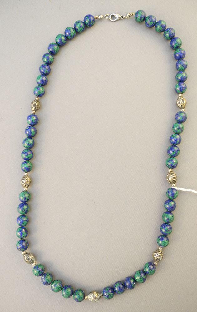 Vintage Lapis Lazuli Gemstone Necklace, 24" Length. (1 of 1)