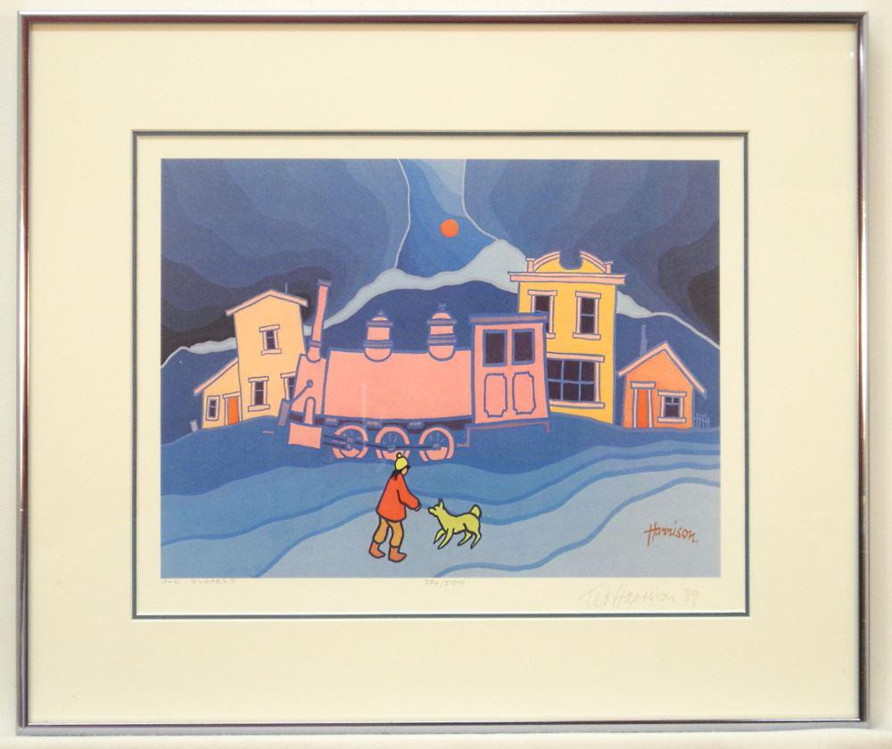 Colour Print Signed Ted Harrison 1989, 10" x 13", "Old Duchess". (1 of 3)
