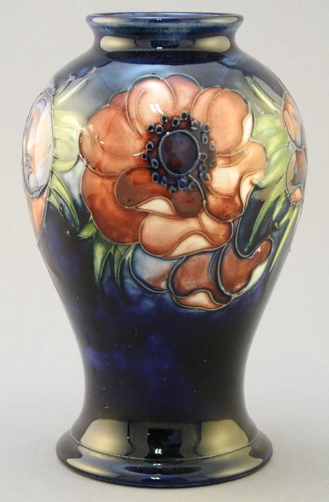 Moorcroft Anemone Vase, 6" High. (1 of 2)