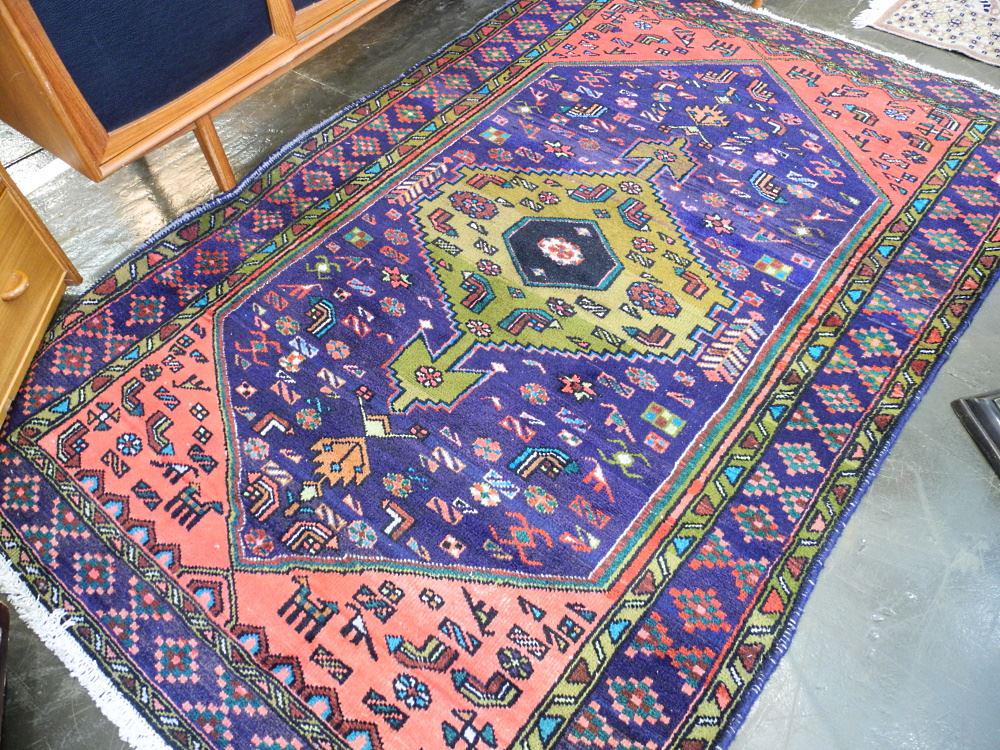 Iranian Hand Knotted Carpet, Approximately 80" x 52 1/2". (1 of 4)