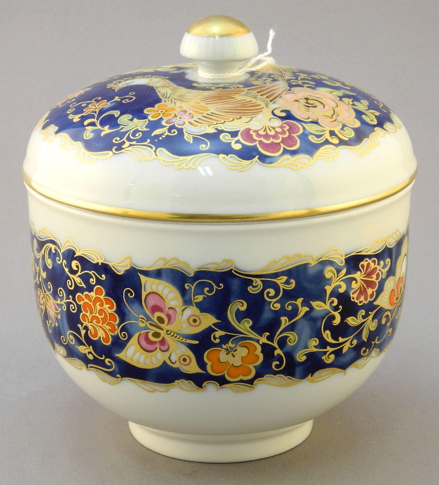Kaiser Porcelain "Fantasia" Covered Vessel, 6 3/8" High.: Kaiser Porcelain "Fantasia" Covered Vessel, 6 3/8" High.