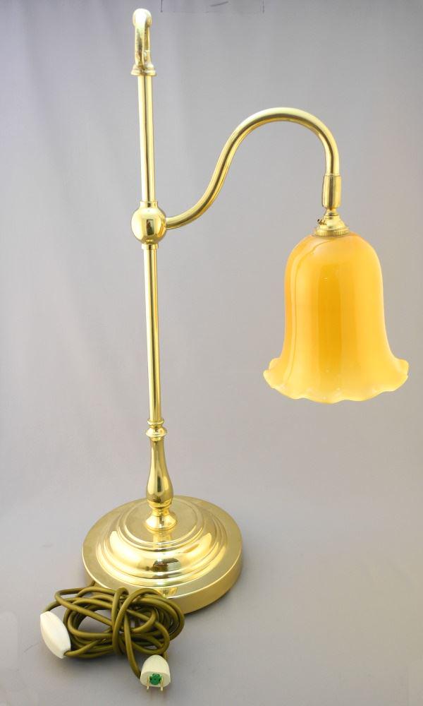 English Brass Desk Lamp, 23 1/2" High. (1 of 3)