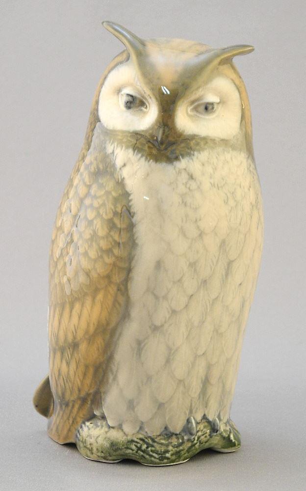Royal Copenhagen Porcelain Owl Figure, 5 5/8" High. (1 of 3)