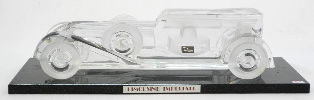 Daum Nancy Crystal Limousine Sculpture, 16 3/4" Length. (1 of 2)