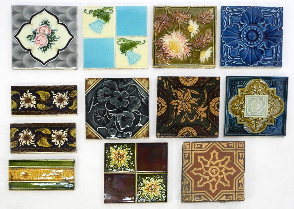 Collection of Various English Tiles.: Collection of Various English Tiles.