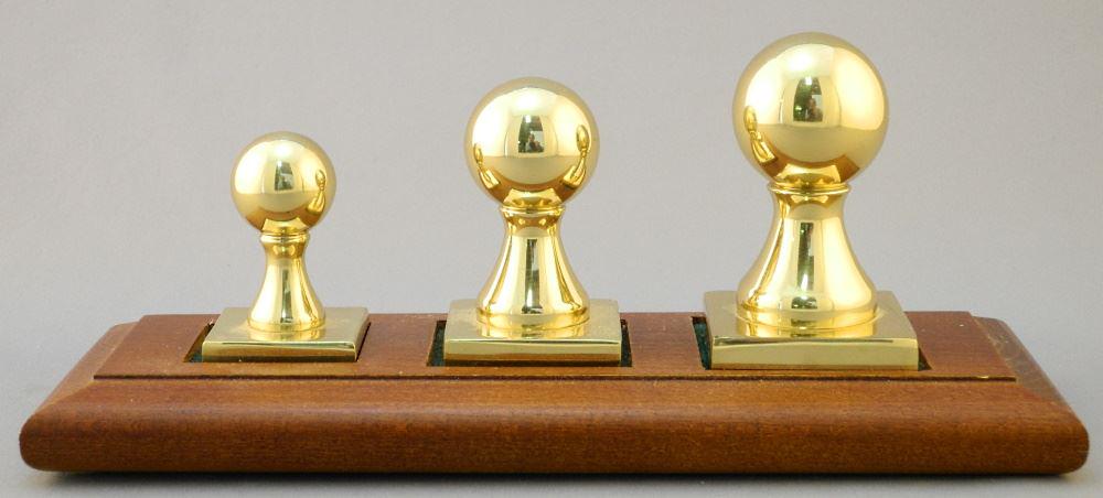 Set of English Brass Weights on Stand, 9 15/16" Wide. (1 of 1)