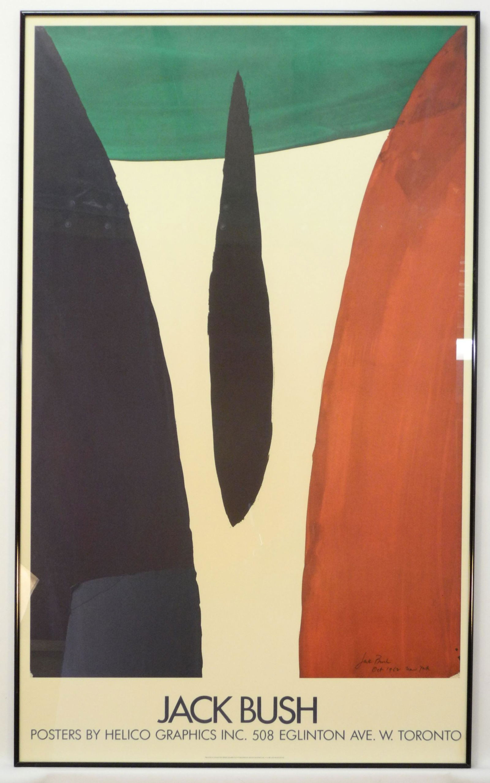 Two Jack Bush Exhibition Posters by Helico Graphics 1981, 39 1/8 x 23 1/4" (1 of 3)