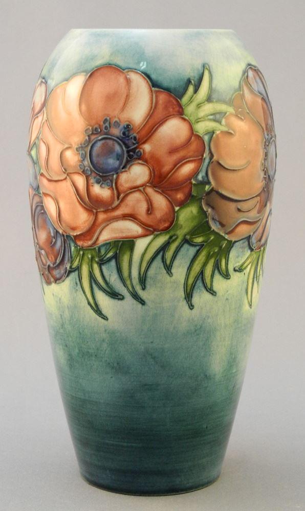 Moorcroft "Anemone" Vase, 6 3/4" High. (1 of 2)