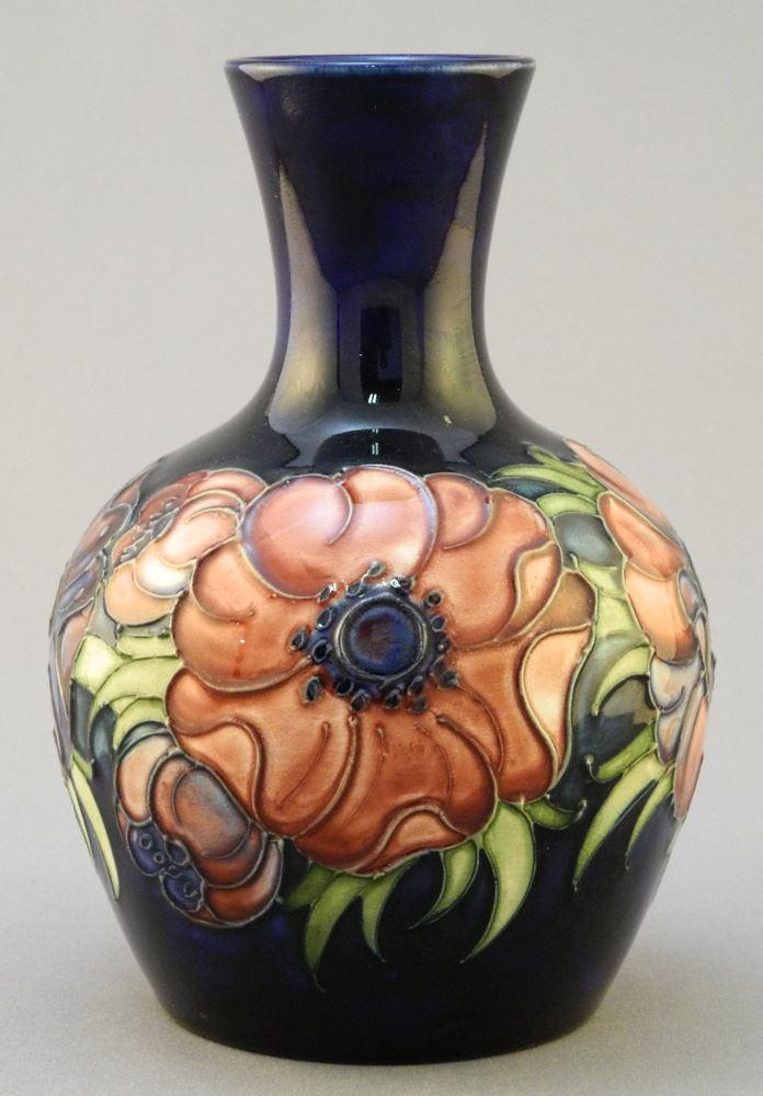 Moorcroft Anemone Vase, 5 7/8" High. (1 of 2)