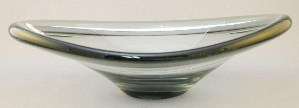 Holmegaard Denmark Glass Dish, Design: Per Lutken 1952, 11 1/4"D. (1 of 4)