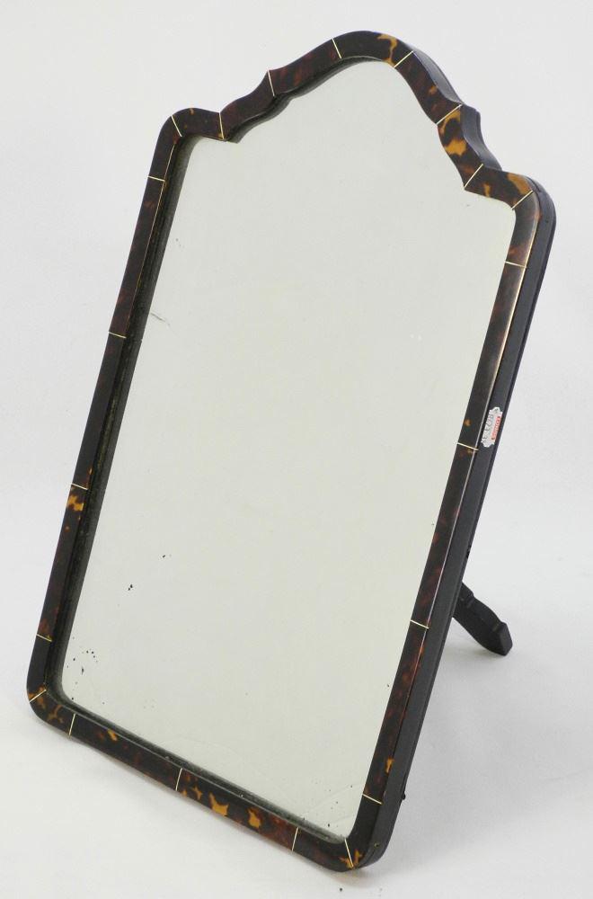 Looking Glass in Tortoises Shell Frame, 17 1/2" x 11" x 3/4", No Export. (1 of 8)