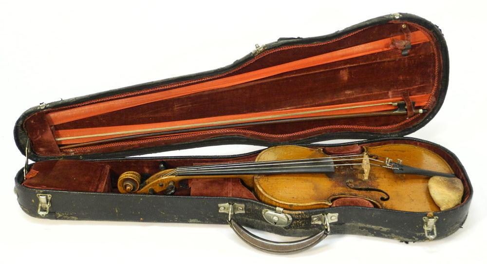 Violin Signed Antonius Stradivarius Inside with Case, 23" Length. (1 of 7)