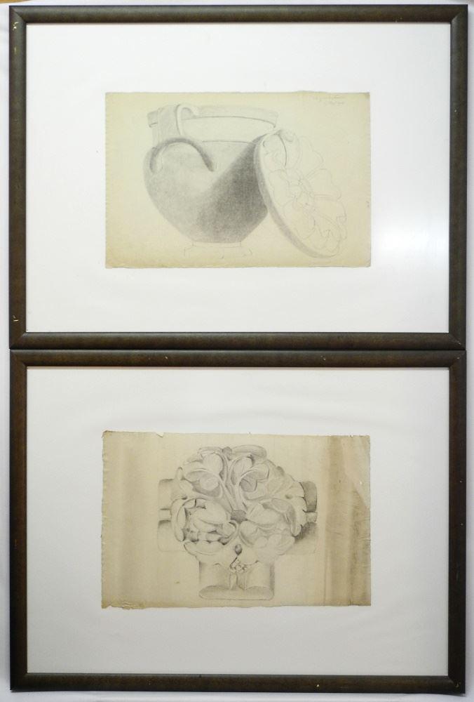 4 Drawings 2 Signed Marguerite Touche, Approx. 12 1/4" x 18 1/2", Botanical & Still Life. (1 of 4)