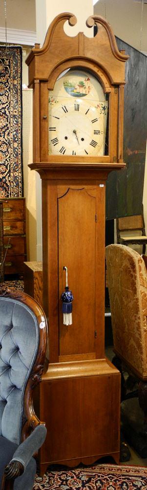 Grandfather Clock with Painted Dial, 89" High. (1 of 7)
