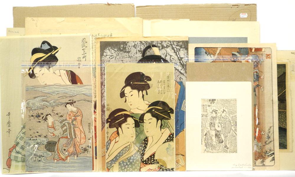 Collection of Japanese Colour Woodblock Prints. (1 of 5)