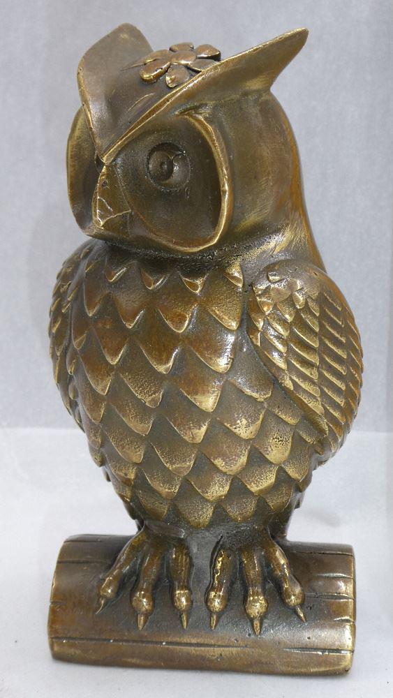 Copper Owl Sculpture, 5" High, 20th C. (1 of 3)