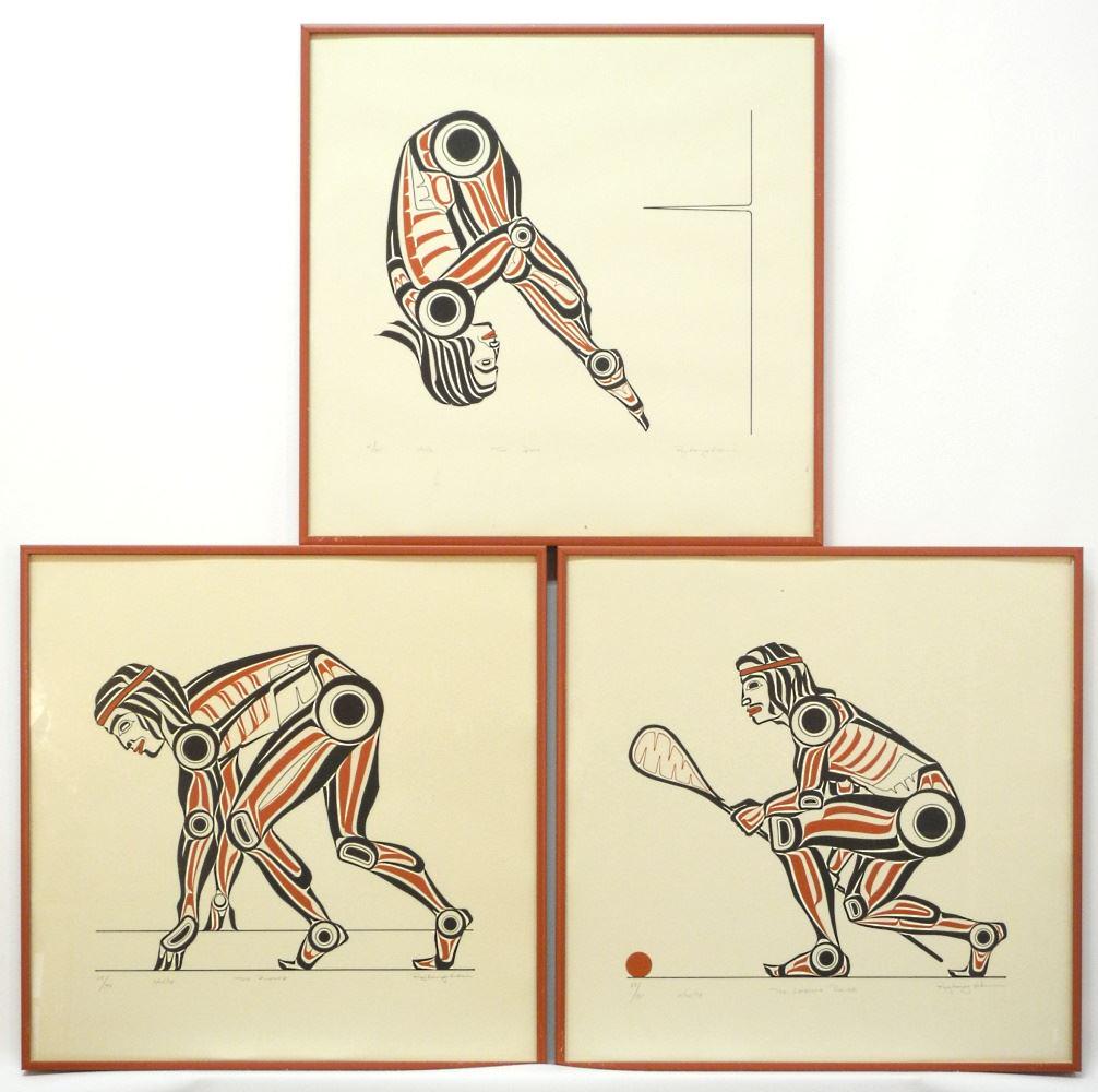 Series of 3 Sport Related Roy Henry Vickers Prints 1978, 14 3/4 Square. (1 of 5)